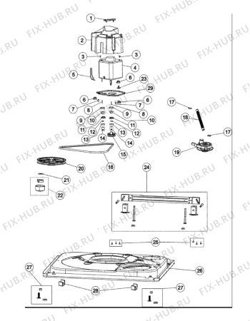 Схема №3 AAV8000AGW (F092060) с изображением Насос (помпа) для посудомоечной машины Indesit C00314671