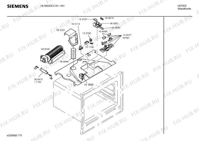 Схема №5 HL56023CC с изображением Инструкция по эксплуатации для духового шкафа Siemens 00521286