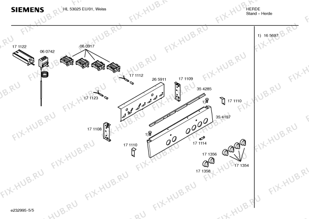 Схема №4 HL53425EU с изображением Инструкция по эксплуатации для духового шкафа Siemens 00523239