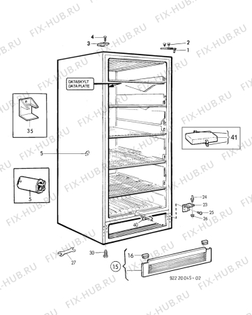 Взрыв-схема холодильника Electrolux TF975SLG - Схема узла C10 Cabinet