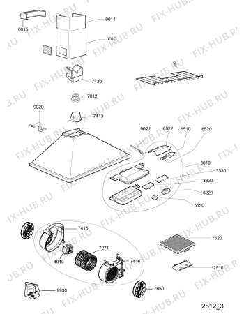 Схема №1 208355404608 4279959 с изображением Дымоход для вытяжки Whirlpool 482000007579