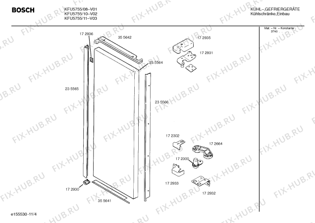 Схема №5 KGU57990 с изображением Панель для холодильной камеры Bosch 00266813