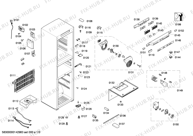 Схема №1 KKV21327TI с изображением Провод для холодильника Bosch 00189937