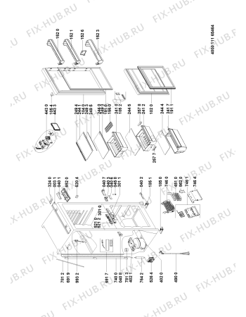 Схема №1 BCB 7030 F AUS с изображением Сенсорная панель для холодильника Whirlpool 481010868919
