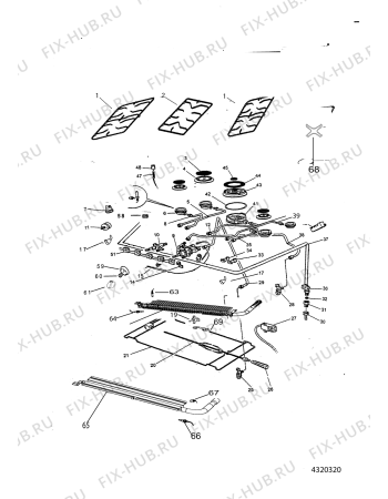 Взрыв-схема плиты (духовки) Ariston C08SG1XEX (F028604) - Схема узла