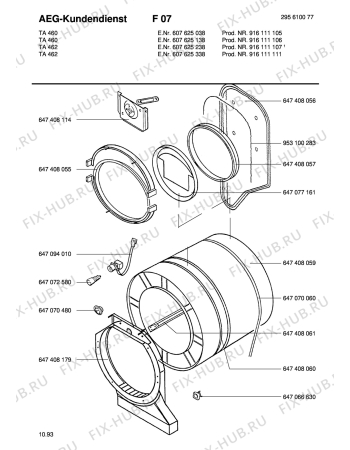 Взрыв-схема стиральной машины Blomberg TA 462-W 916 111 109 - Схема узла Section2