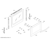 Схема №2 HB06BT03M0 H.BT.NP.L2D.IN.GLASS.ML/.X.ME_TI// с изображением Передняя часть корпуса для духового шкафа Bosch 00798947