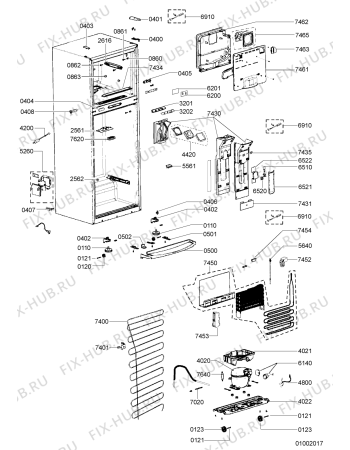 Схема №1 ARC 4218/IX/A+ с изображением Конденсатор для холодильника Whirlpool 481251148468