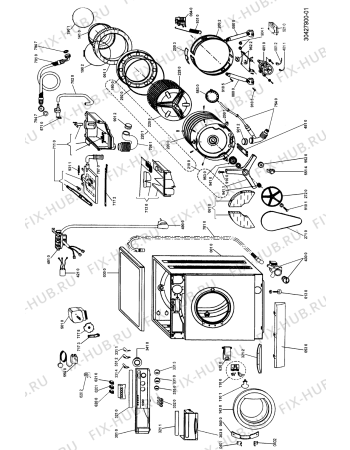 Схема №1 AWG 332/4 с изображением Запчасть для стиральной машины Whirlpool 481229068197