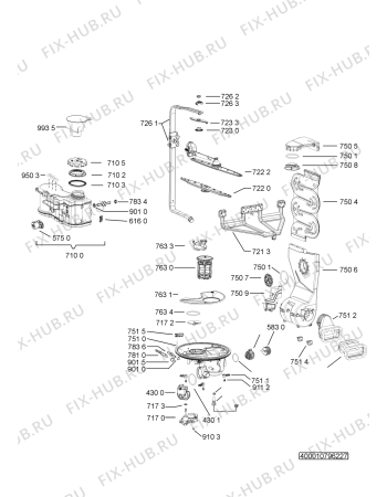 Схема №4 KDSDM 82130 с изображением Фиксатор для посудомойки Whirlpool 481010778487