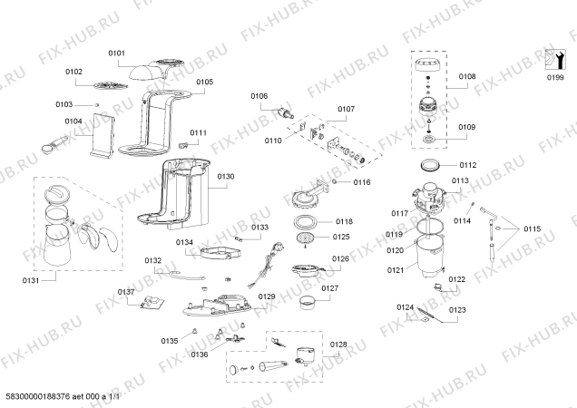 Схема №1 CE7125 VIENNA с изображением Модуль управления для кофеварки (кофемашины) Bosch 00636628