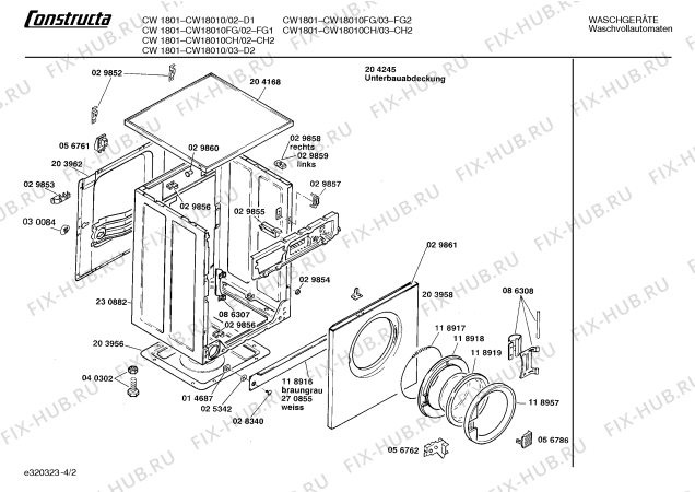 Схема №3 CW18010CH CW1801 с изображением Панель для стиральной машины Bosch 00270005