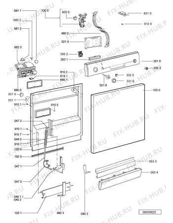 Схема №2 GSFS 5725 AUTO WS с изображением Блок управления для посудомойки Whirlpool 481221838664