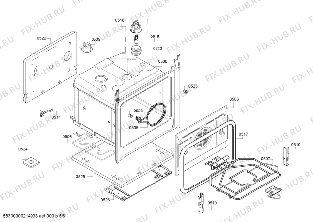 Взрыв-схема плиты (духовки) Bosch HKA050020W - Схема узла 05