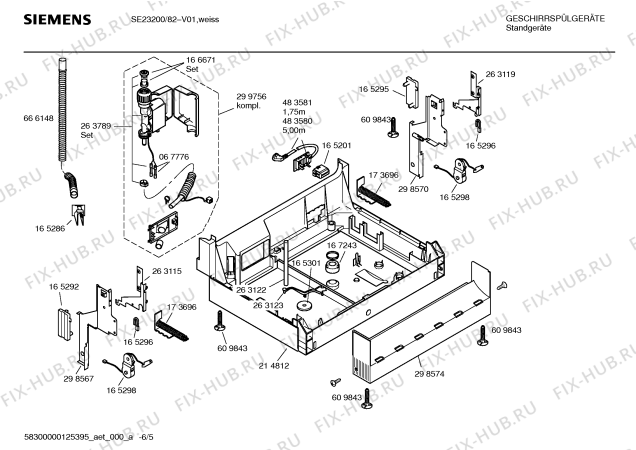 Схема №2 SE23200DK с изображением Инструкция по эксплуатации для посудомойки Siemens 00580861