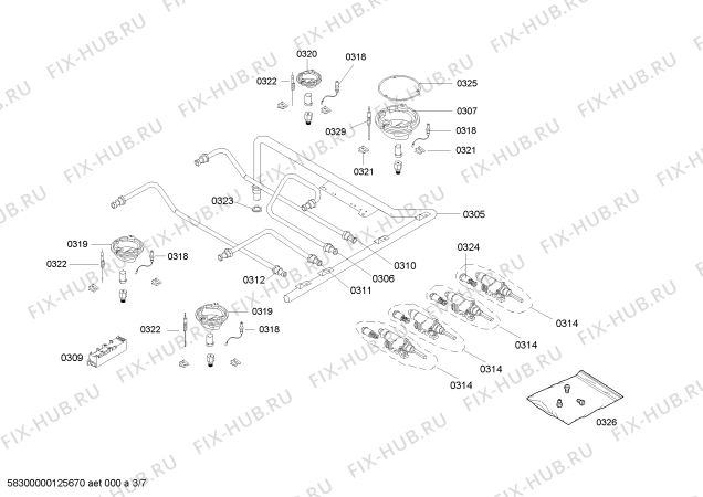 Схема №4 HY744200N с изображением Панель для духового шкафа Siemens 00447681