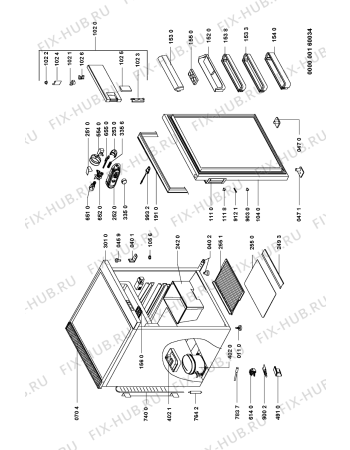 Схема №1 KVA-A SYMPHONY 60 с изображением Держатель двери для холодильной камеры Whirlpool 481241719257