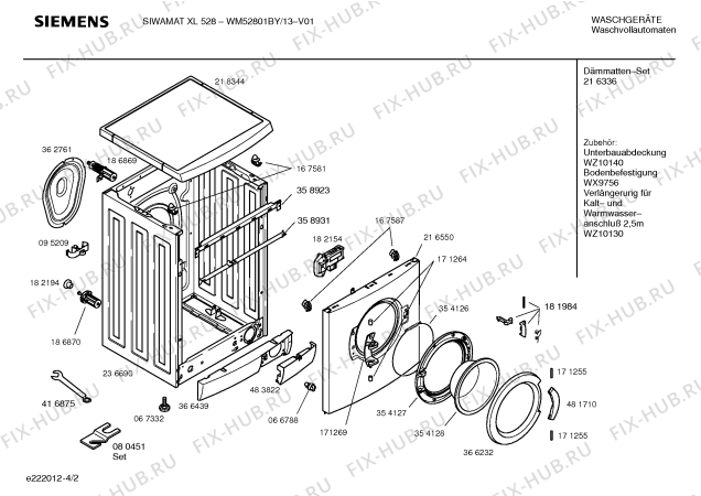 Схема №3 WM52801BY SIWAMAT XL528 с изображением Ручка для стиралки Siemens 00483938