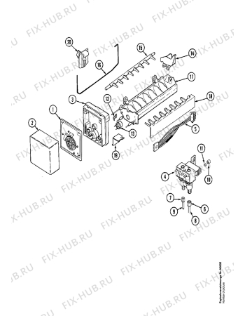 Взрыв-схема холодильника Aeg S7088KG - Схема узла Icemaker