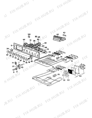 Взрыв-схема плиты (духовки) Electrolux CO1345B1 - Схема узла Oven equipment