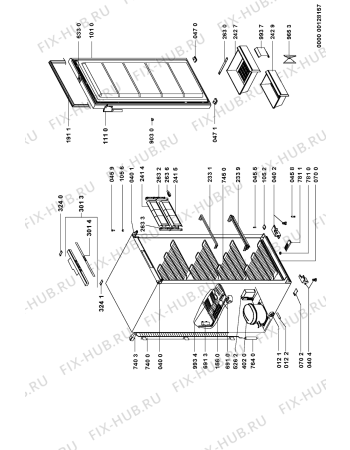 Схема №1 GKEA 245 OPTIMA с изображением Ящичек для холодильной камеры Whirlpool 481241828384