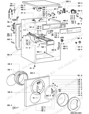 Схема №1 AWP 093 с изображением Ручка (крючок) люка для стиралки Whirlpool 481249878043
