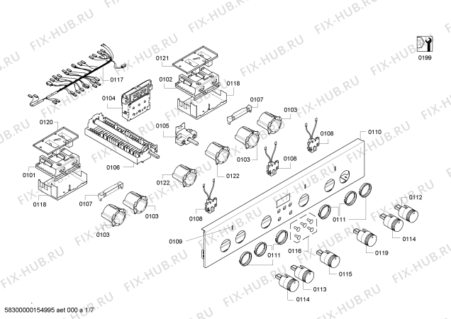 Схема №4 JH23UA50 с изображением Ручка конфорки для плиты (духовки) Bosch 00622732