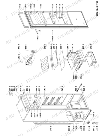 Схема №1 FR 3102P с изображением Запчасть для холодильной камеры Whirlpool 480131100066