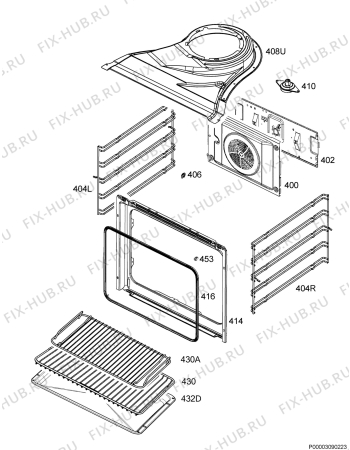 Схема №2 BE3003021W с изображением Обшивка для электропечи Aeg 3578807137