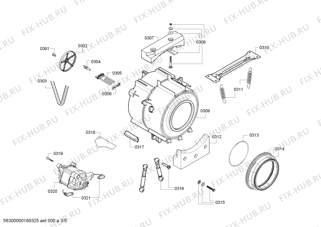 Схема №3 WFB14021 KWF51416 с изображением Индикатор для стиральной машины Bosch 00751346