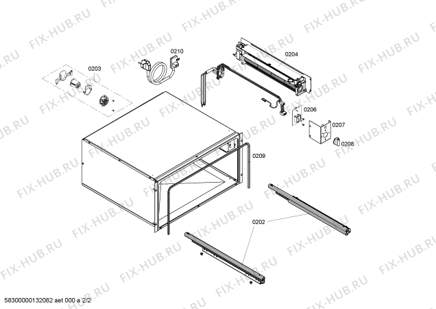 Схема №2 HW290760 с изображением Панель для электропечи Siemens 00478359