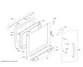 Схема №4 3HB539XI с изображением Фронтальное стекло для духового шкафа Bosch 00688360