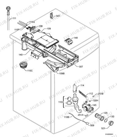 Взрыв-схема стиральной машины Aeg Electrolux L54849 - Схема узла Hydraulic System 272