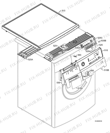 Взрыв-схема стиральной машины Aeg Electrolux L74652 - Схема узла Command panel 037
