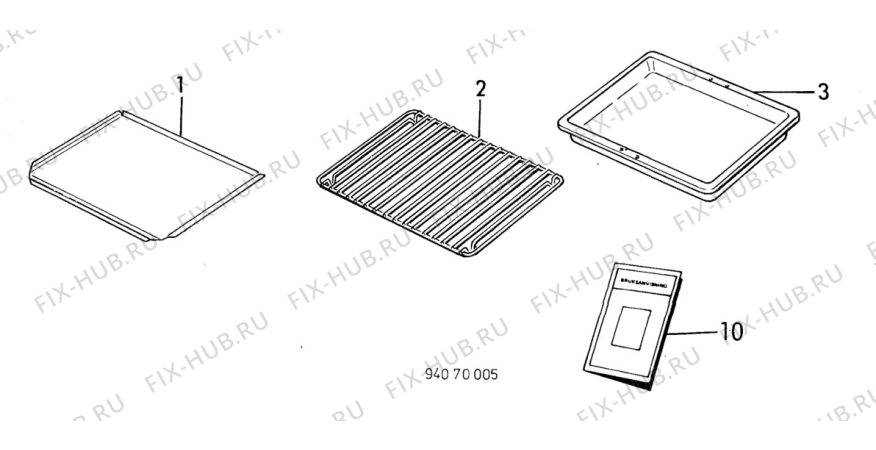 Взрыв-схема плиты (духовки) Zanussi ZS66 - Схема узла H10 Oven Furniture, Users manual