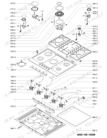 Схема №1 BDK75ARBNA с изображением Затычка для электропечи Whirlpool 480121100695