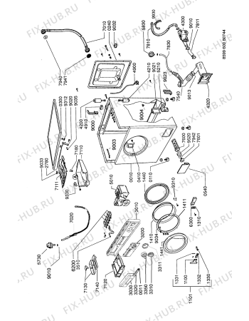 Схема №2 LF 699 T с изображением Электропроводка для стиралки Whirlpool 481932118227