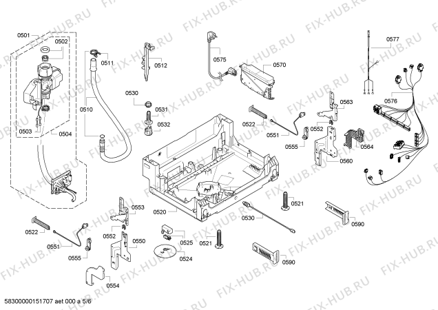 Схема №3 SMI69T65EU с изображением Передняя панель для посудомоечной машины Bosch 00703078