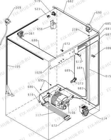 Взрыв-схема стиральной машины Gorenje GWA755 (297116, PS0A3/080) - Схема узла 03