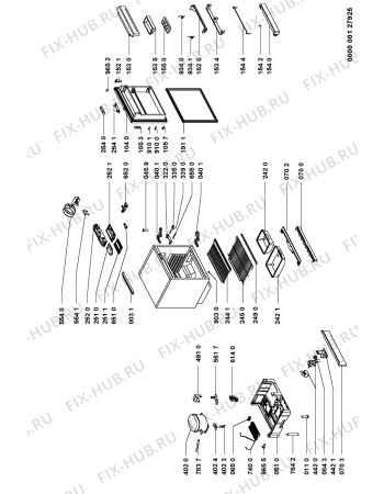 Схема №1 CW781/1 с изображением Полка для холодильной камеры Whirlpool 481241848655