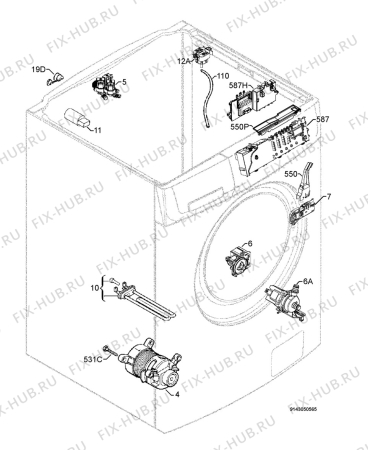 Взрыв-схема стиральной машины Electrolux EWW12580W - Схема узла Electrical equipment 268