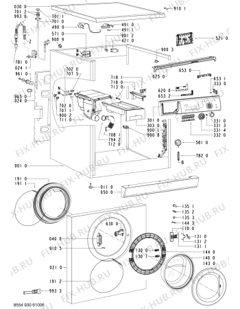 Схема №2 WAK 6750 с изображением Обшивка для стиральной машины Whirlpool 481245217736