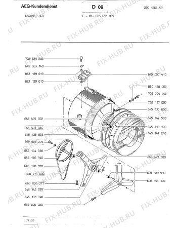 Взрыв-схема стиральной машины Aeg LAV660 - Схема узла Section2