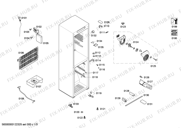 Схема №2 KK20E63TI с изображением Дверь для холодильника Siemens 00244131