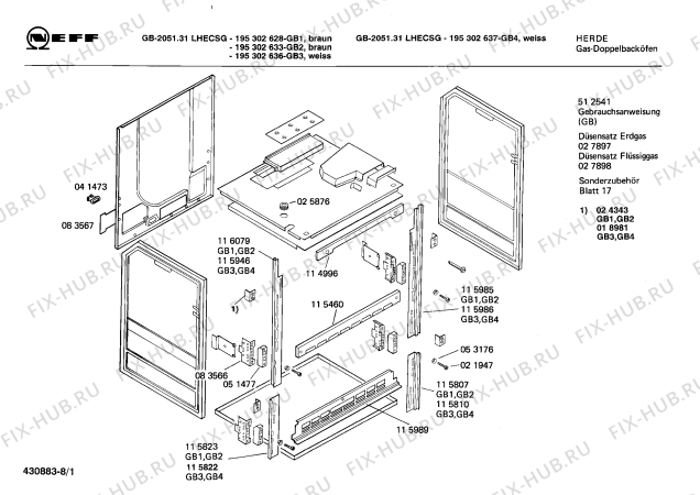 Схема №5 195302637 GB-2051.31LHECSG с изображением Планка для электропечи Bosch 00115986