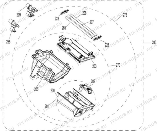 Схема №5 AWGBM60601 с изображением Уплотнитель (прокладка) для стиралки Whirlpool 482000094818