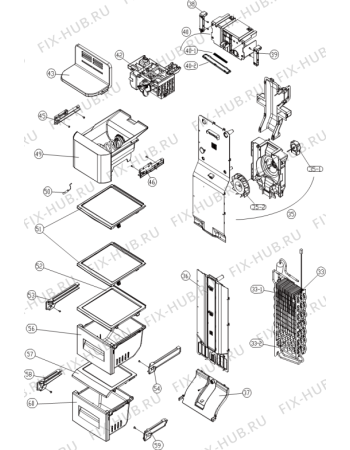 Взрыв-схема холодильника Gorenje NRS9182BRD (623827, HZLF63966E) - Схема узла 03