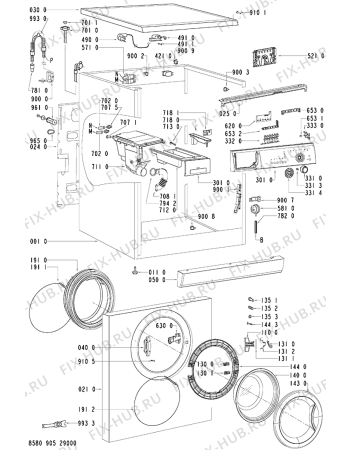 Схема №2 FL 1260 с изображением Блок управления для стиральной машины Whirlpool 481221470205