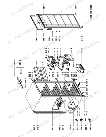 Схема №1 AFG 8060/IX с изображением Испаритель для холодильной камеры Whirlpool 481251138312