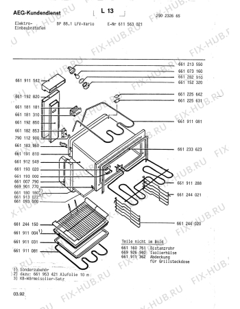 Схема №1 B 88 L S с изображением Тэн Aeg 8996619110811